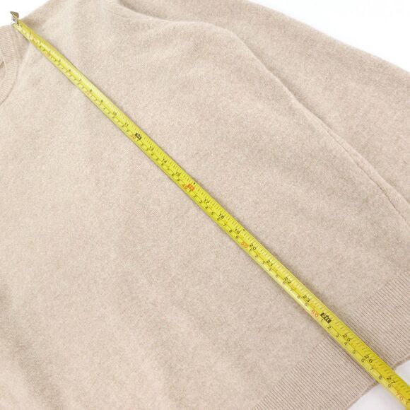 ZARA MAN Wool Crew Neck Pullover Sweater Beige Old Money Quiet Luxury Minimal XL - Picture 4 of 7